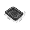 Sanze Caja de Almuerzo Prefabricada Desechable de Plástico PP Engrosado para Verduras Material para Olla Caliente Caja con Correa Exterior Perforada Rectangular