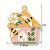 Fabricante Transfronterizo Goteo de Aceite Aleación Casa de Abejas Tarro de Miel Colgante Llavero Accesorios para Joyería DIY Colgante