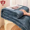 Lençol de cama impermeável de cor sólida, em fleece de leite, vendido individualmente, adequado para dormitórios estudantis, uso individual, com camada protetora para evitar manchas, espessado e forrado com fleece para calor extra no outono e inverno, e projetado para prevenir vazamentos de urina.