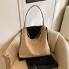 Comércio Exterior Transfronteiriço Bolsas Femininas 2026 Nova Moda Grande Capacidade Cor Sólida Bolsa Saco Casual Bolsa de Ombro
