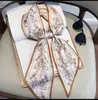 Bufanda de Seda para Mujer 2026 Nuevo Estilo Bufanda para Cuello con Sensación de Lujo, Larga y Rayada para Otoño, Combinable con Camisas, Estilo Coreano, Bufanda Versátil