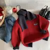 Suéteres Festivos de Año Nuevo Transfronterizos para Niños Invierno 2025 Tops para Gateadores Cachorros Camisas Base Rojas para Bebés Venta al por Mayor
