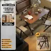 Mesa de comedor plegable de madera maciza, rectangular, para apartamentos pequeños, mesa y sillas de comedor para uso doméstico, modelo nuevo 2025, adecuada para viviendas de alquiler