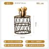 Silla Nórdica de Ratán Vegetal Natural para el Hogar, Balcón, Reposabrazos, Respaldo, Silla, Hotel, Casa de Huéspedes, Silla Sofá, Mesa de Centro, Juego de Tres Piezas