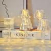 Luz Noturna de Cristal Estilo Ins Luz de Vela Digital LED Criativa Luz de Cabeceira para Quarto Luz de Atmosfera Enfeites de Decoração de Mesa