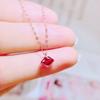 Regalo Creativo de San Valentín Collar Fei Kiss Femenino Beso Soplado Lápiz Labial de Labios Rojos Colgante Tono Agitado Mismo Collar de Labios Chismosos