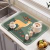 Tapete absorbente de drenaje para mesa con tecnología de cocina, antideslizante, aislante, de diatomeas, de secado rápido