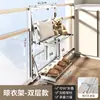 Varal de varanda transfronteiriço, varal dobrável invisível, varal interno de grande capacidade, varal de aço inoxidável para secagem de roupas ao ar livre