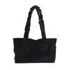 Niche Design Sweet Cool Style Bolsa de Grande Capacidade 2024 Novo Laço Plissado Ombro Trabalho Bolsa Tote Muter