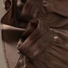 Punto fabricantes al por mayor nuevo café oscuro poste de exhibición JI soporte cuello de pie manga de linterna crepé de seda camisa Mujer