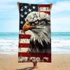 Temu Exclusivo Transfronterizo Microfibra Cuadrado Toalla de Playa Chal Toalla Material Cuadrado Serie del Día de la Independencia de América