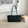 Bolsa de Ombro Simples Casual Estilo Coreano para o Dia a Dia, Bolsa Tote Versátil com Textura, Bolsa de Braço Moderna e Estilosa