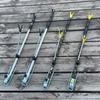 Suporte de liga de alumínio suporte de vara de pesca 1,5m 1,7m 2,1m torre de pesca torre com estaca no chão suporte de pesca equipamento de pesca