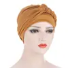 Amazon Sombrero Turbante Suave Trenzado Lateral Multicolor Gorro para Quimioterapia Nuevo Modelo Transfronterizo
