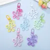 Chaveiro Pingente Coração Flor de Resina com Fivela Plana Colorida DIY Miçangas Artesanal Decoração de Chaveiro de Bolsa Venda por Atacado