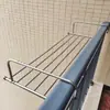 Tendedero sin taladro para balcón, marco de ventana, barandillas interiores y exteriores, tendedero plegable y portátil para secar colchas