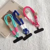 Cuerda Corta de Dopamina Correa para Teléfono Móvil Correa de Muñeca Llavero de Tarjeta Colorido Clip Colgante Cuerda de Teléfono Móvil Linda de Dibujos Animados