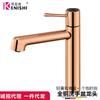 Atacado de fábrica exportação torneira ouro rosa torneira de cobre para lavatório torneira de lavatório ouro escovado