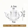 Juego de té de vidrio de borosilicato alto transparente con infusor de filtro, tetera resistente al calor para uso doméstico, adecuado para preparar té chino