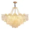 Araña de sala de estar estilo francés, luz principal para el pasillo, lámpara de cristal de lujo ligero de 6 piezas, de alta gama, lámpara de iluminación cálida y romántica para dormitorio, hierro y cobre