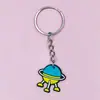 Llavero Colgante de PVC de Dibujos Animados del Espacio Colgante para Mochila Escolar de Estudiante Decoración de Llavero de Astronauta Listo para la Venta
