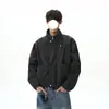 Chamarra bomber con cuello alto para hombre, nuevo estilo primavera y otoño, chaqueta de trabajo corta estilo granero retro americano de corte holgado
