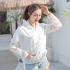 2025 Nova Roupa de Proteção Solar de Verão para Mulheres Cor Pura Ultrafina Respirável Secagem Rápida Roupa de Proteção Solar Jaqueta Estilo Popular Seda Gelo para Exterior
