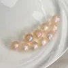Cuentas redondas acrílicas iridiscentes mate de 16 mm, accesorios de cuentas para DIY para cadenas de teléfono, llaveros, colgantes y materiales decorativos