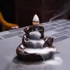 Quemador de incienso de flujo inverso cerámico para el hogar Nueva Fortuna decoraciones de interior adornos Zen quemador de aromaterapia punto una generación de cabello