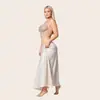 Corrente de corpo nova AYJ com contas pesadas, estilo europeu e americano, para mulheres, com franja solta, moda, gola halter, lingerie