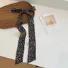 Bufanda Larga de Seda a Lunares Retro a la Moda para Mujer en Primavera y Otoño Moda de Chicas Populares Bufanda Decorativa Versátil Cinta Fina Estrecha
