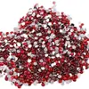 1000 Peças Fundo Plano Rede Vermelha Brilho Resina Broca de Unha Cor DIY Pintura de Diamante Broca de 14 Seções Broca de Colar para Celular