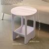 Mesa Cuadrada Pequeña Móvil Multicapa Simple para el Hogar Estante de Almacenamiento Desmontable para Sala de Estar Mesita de Noche para Dormitorio Mesa de Café Pequeña