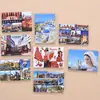 Fabricante Personalizado 55*80mm Paisaje de Viaje Souvenir Hoja de Lata Papel Caja de Hielo Pegatina Magnético Suave Exportación Exportación