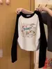 2025 Otoño Temprano Nuevo Estilo Otoño/Invierno Camiseta de Manga Larga Raglán para Mujer Capa Interior Capa Base Ajustada Top para Mostrar