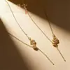 Pin de Posicionamiento Ajustable de Oro Real de 14K Tipo Pin Cadena Universal Cadena en Forma de O Cadena de Cuentas Cadena Lisa DIY Collar Simple Versátil para Mujeres