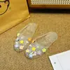 Sapatos de Gelatina Coreanos Japoneses Populares Acessórios Crocs Sapatos de Cristal Transparentes Decoração Venda Quente Flor DIY Flor de Sapato Fivela de Sapato Mulheres