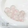 Novo Estilo Glitter Fino Gradiente Flor Rosa Contas Redondas Contas Soltas DIY Pulseira de Contas Feita à Mão Colar Corrente para Celular Acessórios