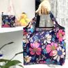 Bolsa de Compras Plegable Nueva Supermercado Transfronteriza Bolsa Tote Portátil de Tela Floral Bolsa Tote de Compras de Supermercado Bolsa de Comestibles