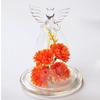 Mxmade Cubierta de vidrio tipo Ángel estilo europeo para paisaje, cubierta para pastel, flores, flor eterna, cubierta de vidrio