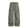 Ropa de Hombre Calle Americana Retro Deconstruido Cimitara Pantalones Casuales Vibe Masculina Sueltos Rectos de Pierna Ancha Pantalones Cargo