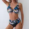 Traje de Baño Nuevo Estilo Transfronterizo Europeo y Americano 2026 Bikini Sexy de Dos Piezas de Cintura Alta Moda para Mujer
