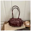 Nova Bolsa Retrô Grande Capacidade Tendência para Mulheres para Comércio Exterior, Bolsa de Mão Simples Casual Bolsa Bowling, Bolsa de Ombro/Axila para o Dia a Dia