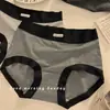 Estilo Deportivo Color Contrastante Ropa Interior Femenina Sin Costuras Nueva 2025 Algodón Puro Entrepierna Antibacteriana Cintura Media Ajustada Transpirable
