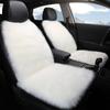 Cojín de lana para coche de invierno, cojín de pelo largo para asiento de coche, cojín grueso para coche, sin ataduras, antideslizante, cálido, funda para asiento de coche