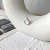 Collar de nácar de plata esterlina S925 para mujer, estilo coreano, con forma de estrella y disco abierto, cadena de clavícula, regalo simple y fresco, a la moda.