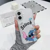 Capa de Celular Transparente Stitch para iPhone 16 Adequada para Apple 17 Promax Desenho Animado 14 Pro 13 Transfronteiriça 15 Macia