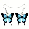 Pendientes acrílicos de Amazon transfronterizos pendientes de mariposa de dibujos animados pendientes con colgante de espacio diseño personalizado pendientes de tachuela de mariposa