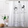 Cortina de Ducha de Baño Impermeable Engrosada, Cortina de Partición sin Perforaciones, Cortina de Puerta, Separación Húmeda y Seca Estampada en Peva