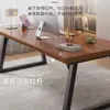 Escritorio de computadora simple, escritorio de oficina minimalista moderno, mesa de negociación, banco de trabajo, mesa larga de madera maciza, mesa de conferencias larga